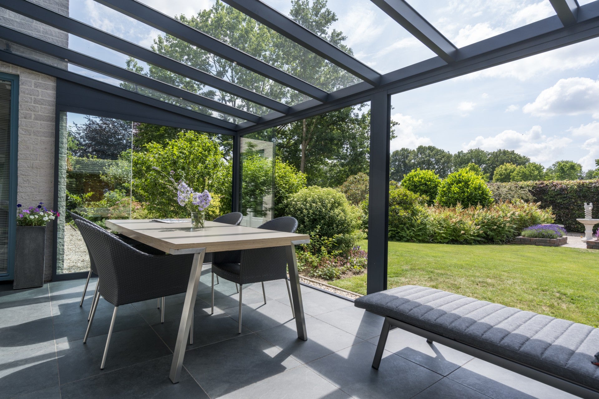 Pigato Glass Roof Pergola — 7 x 4m