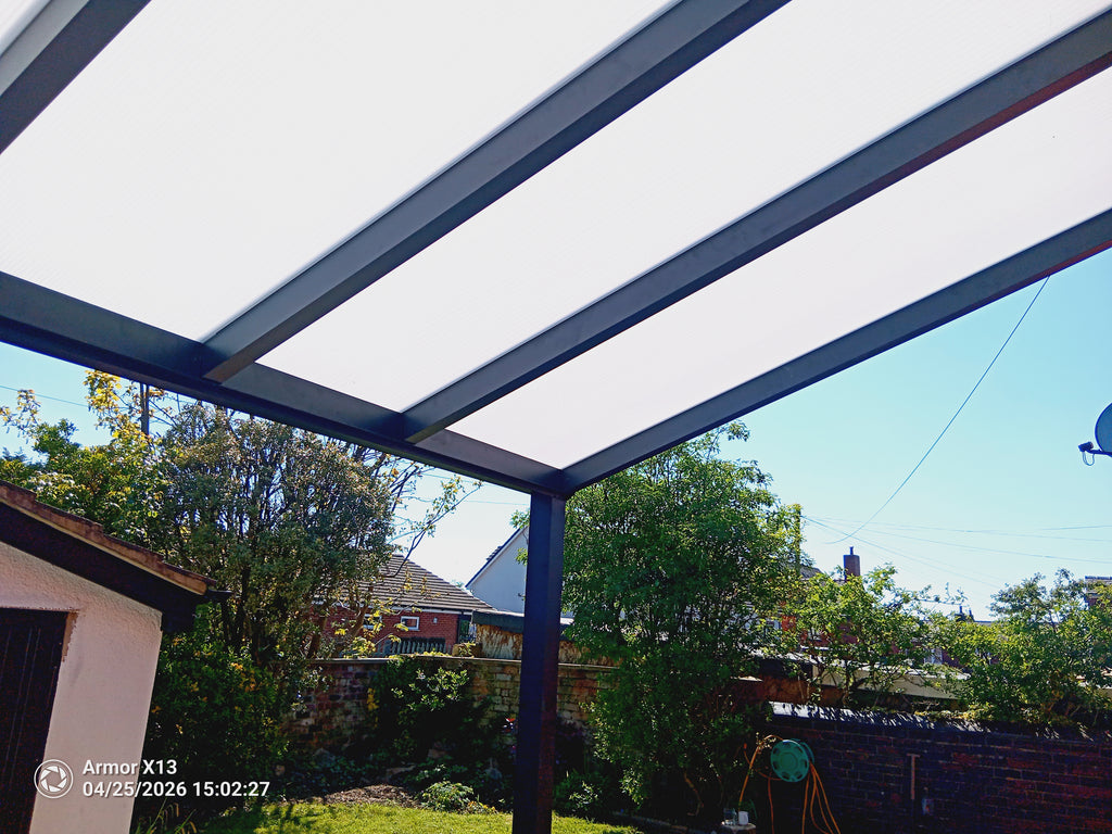 Bosco Polycarbonate Pergola — 4 x 2.5m