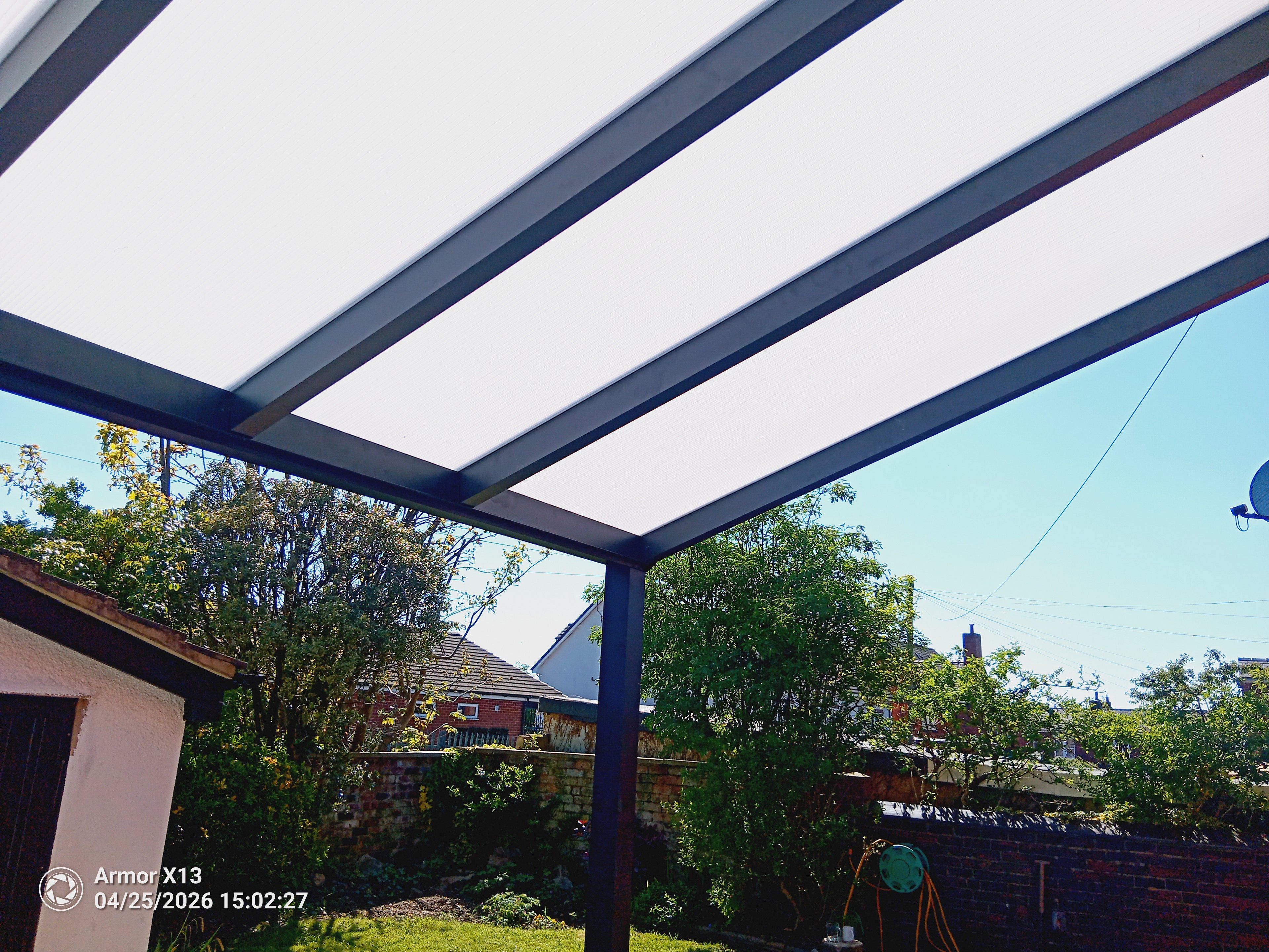 Bosco Polycarbonate Pergola — 4 x 2.5m